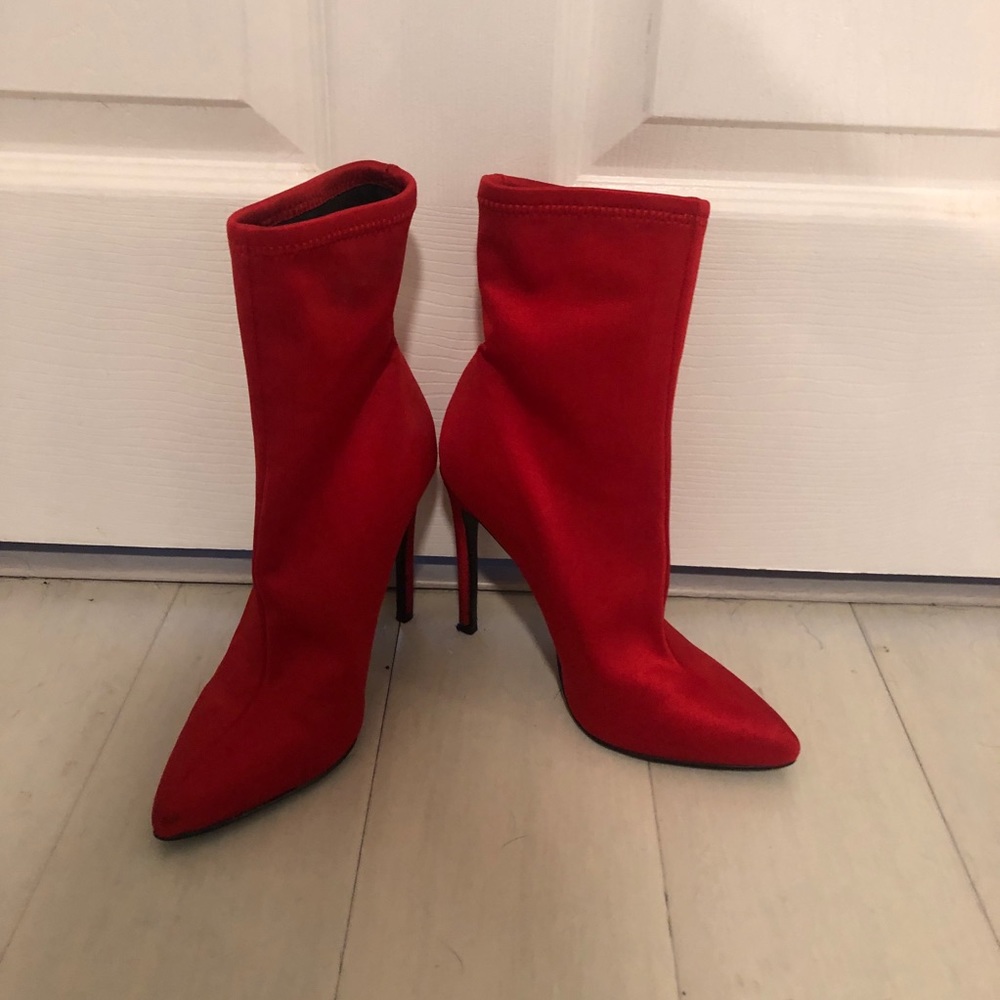 Steve Madden heeled sock booties